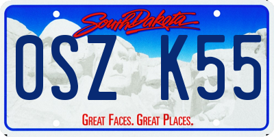 SD license plate 0SZK55