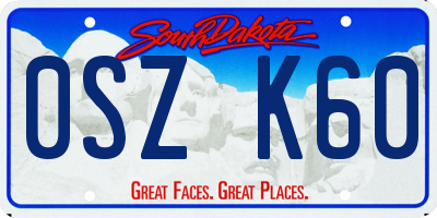 SD license plate 0SZK60