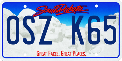 SD license plate 0SZK65