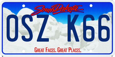 SD license plate 0SZK66