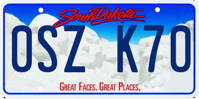 SD license plate 0SZK70