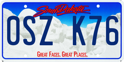 SD license plate 0SZK76