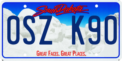 SD license plate 0SZK90
