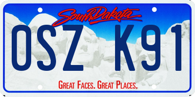 SD license plate 0SZK91