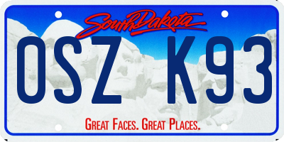 SD license plate 0SZK93