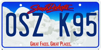 SD license plate 0SZK95