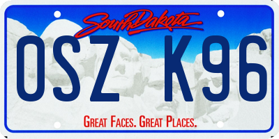 SD license plate 0SZK96