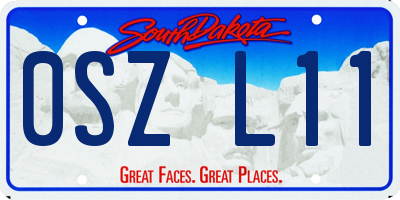 SD license plate 0SZL11