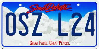 SD license plate 0SZL24