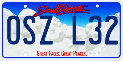SD license plate 0SZL32