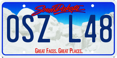 SD license plate 0SZL48