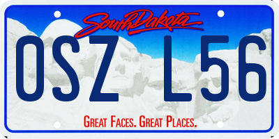 SD license plate 0SZL56