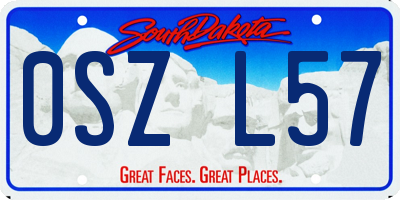 SD license plate 0SZL57