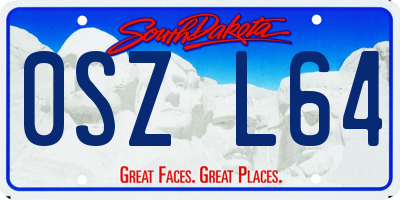 SD license plate 0SZL64