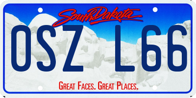 SD license plate 0SZL66