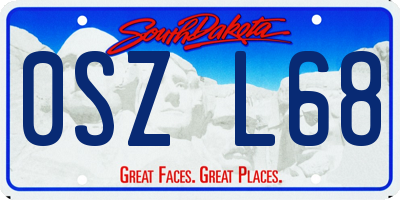 SD license plate 0SZL68