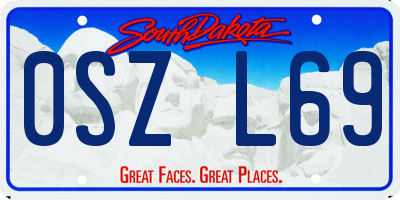 SD license plate 0SZL69