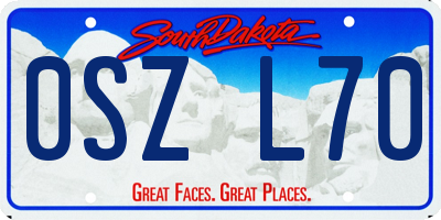 SD license plate 0SZL70