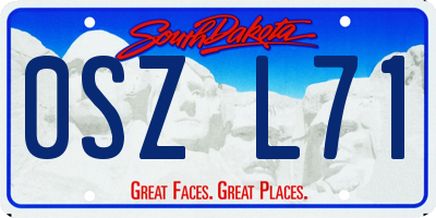 SD license plate 0SZL71