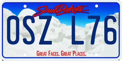 SD license plate 0SZL76
