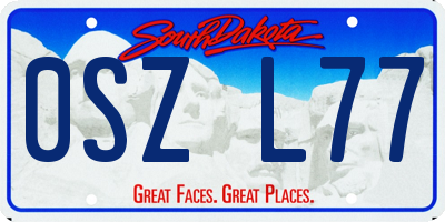 SD license plate 0SZL77