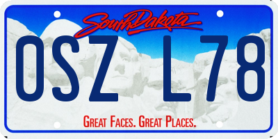 SD license plate 0SZL78