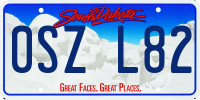SD license plate 0SZL82