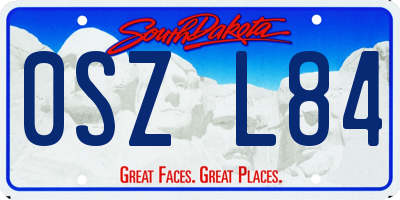SD license plate 0SZL84