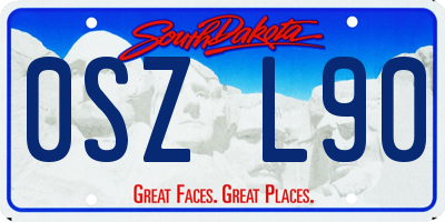 SD license plate 0SZL90