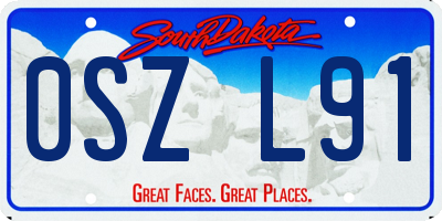 SD license plate 0SZL91