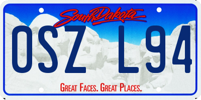 SD license plate 0SZL94