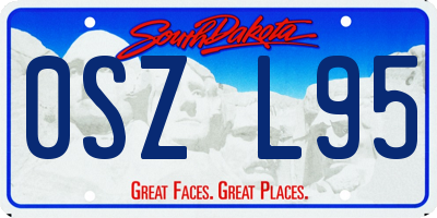 SD license plate 0SZL95