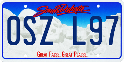 SD license plate 0SZL97