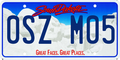 SD license plate 0SZM05