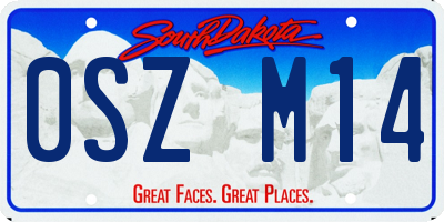 SD license plate 0SZM14
