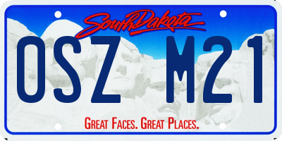 SD license plate 0SZM21