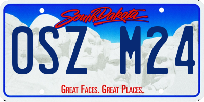 SD license plate 0SZM24