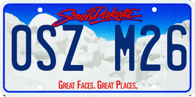 SD license plate 0SZM26