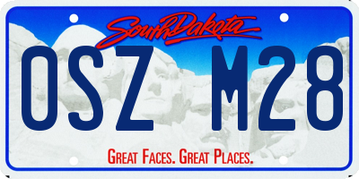 SD license plate 0SZM28