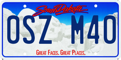 SD license plate 0SZM40