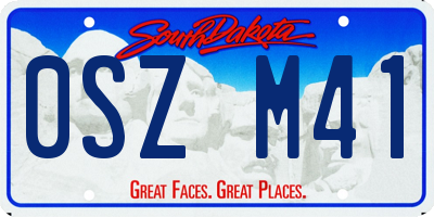 SD license plate 0SZM41