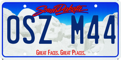 SD license plate 0SZM44