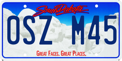 SD license plate 0SZM45