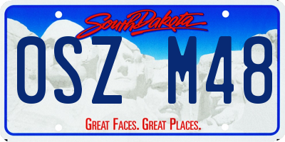 SD license plate 0SZM48