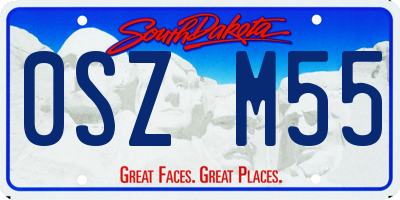 SD license plate 0SZM55