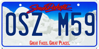 SD license plate 0SZM59