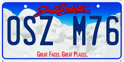 SD license plate 0SZM76
