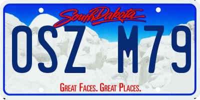 SD license plate 0SZM79