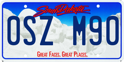 SD license plate 0SZM90