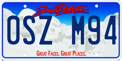 SD license plate 0SZM94